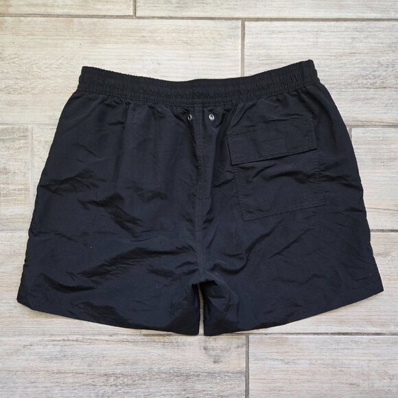 Polo Ralph Lauren Black Swim Trunks Men Red Pony Mesh Lined Drawstring Resort L - Picture 2 of 7